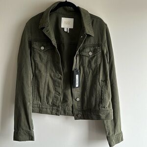 NWT Paige Jeans Rowan Olive Ivy Jean Jacket S